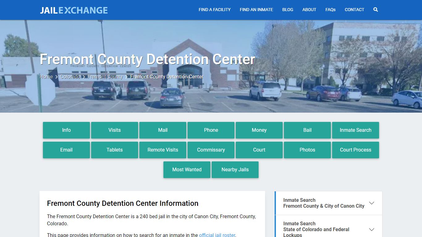 Fremont County Detention Center, CO Inmate Search, Information